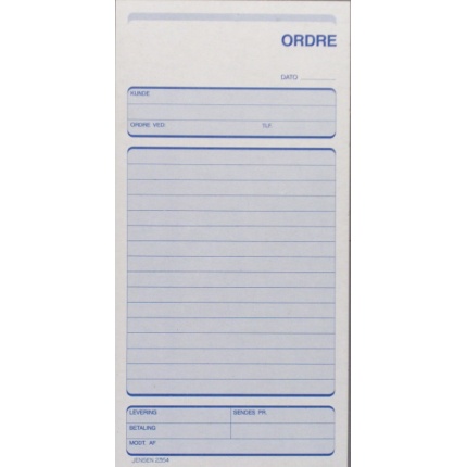 ORDREBOG Toplimet GF2354 105X210MM 1X100 BLADE