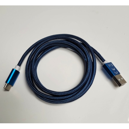 KABEL USB-C  BLÅ 1,5 M.