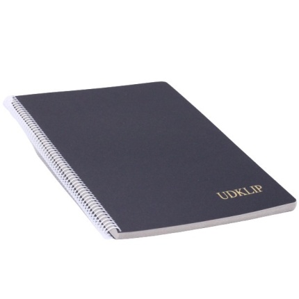 UDKLIP FOLIO 20 GRÅ BLADE SORT OMSLAG