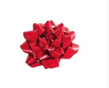 ROSETTER METALLIC  RØD 36 STK I PS (SKAFFEVARE