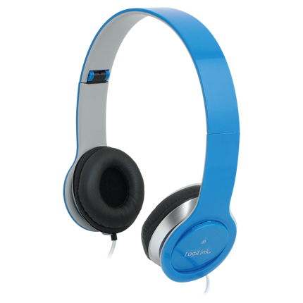 HEADSET STEREO  M/ MICROPHONE BLÅ