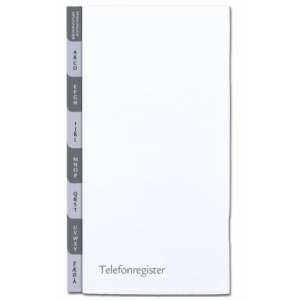 Telefonregister - Grå faner