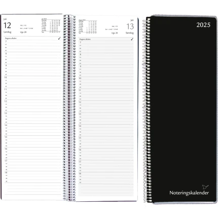 AFLANG NOTERINGSKALENDER 11,5X31,1 CM SORT 2027