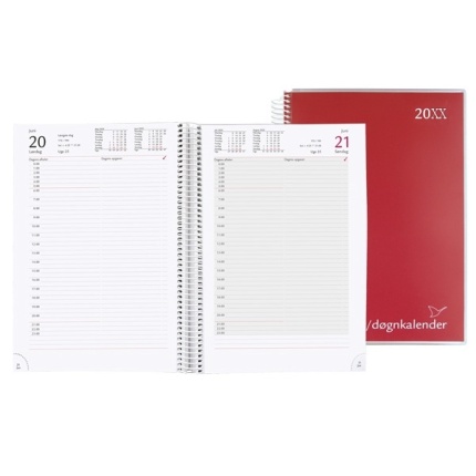 TIME/DØGNKALENDER 2027 RØD