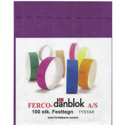 FESTTEGN TYSTAR - LILLA 100 STK - KRYMPEPAKKET