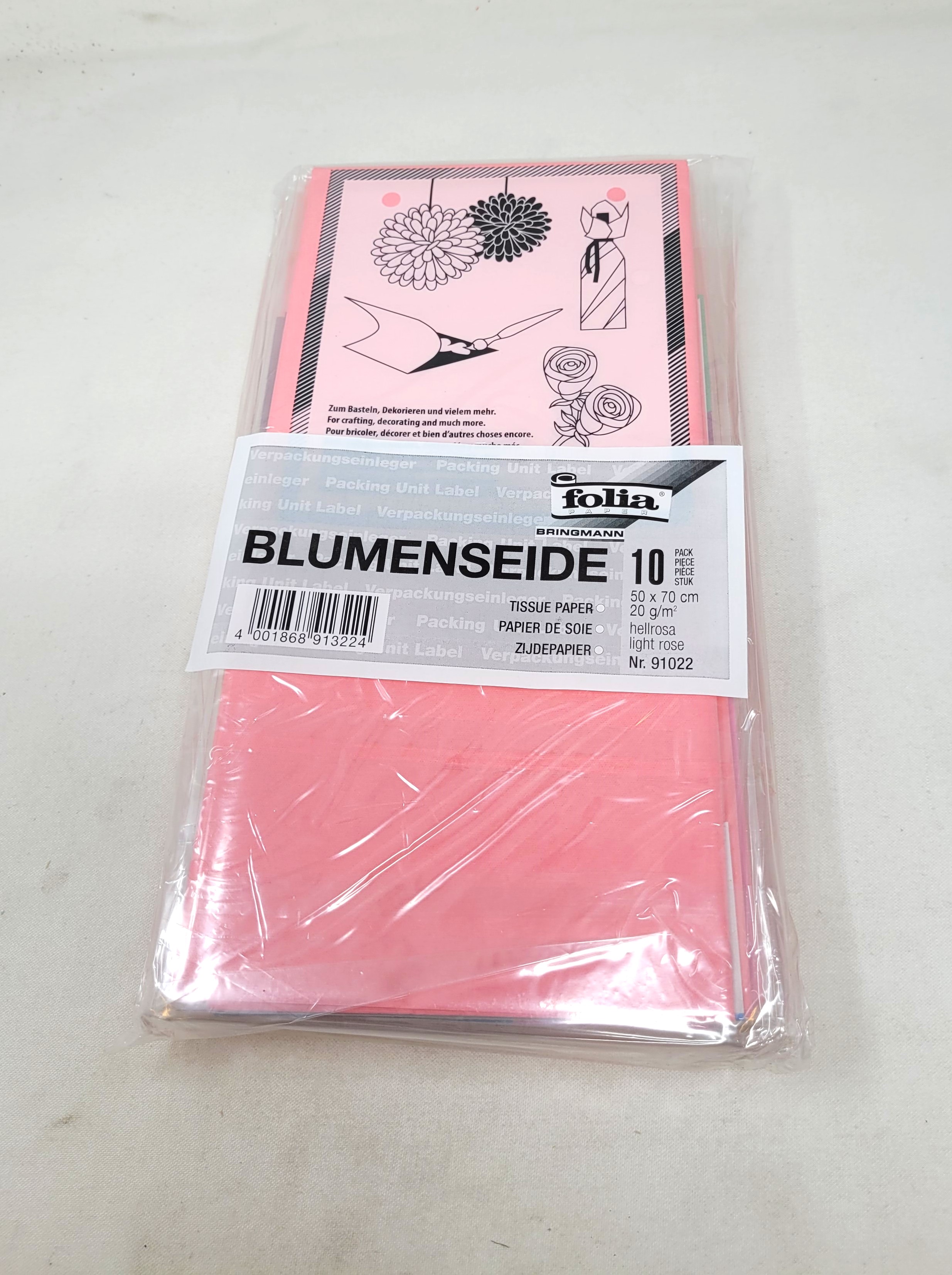 SILKEPAPIR ROSA 5 ARK 50X70CM 20G. (91022)