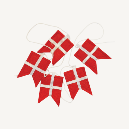 FLAG GUIRLANDE I FILT 8 FLAG 2 M. 6 X 4 CM