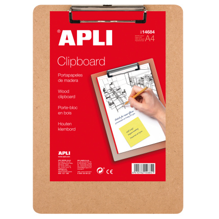 CLIPBOARD I TRÆ A4