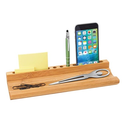 DESK ORGANISER I BAMBOO M. PLADS TIL MOBILTLF.