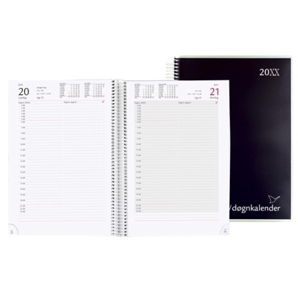 TIME/DØGNKALENDER 2027 SORT