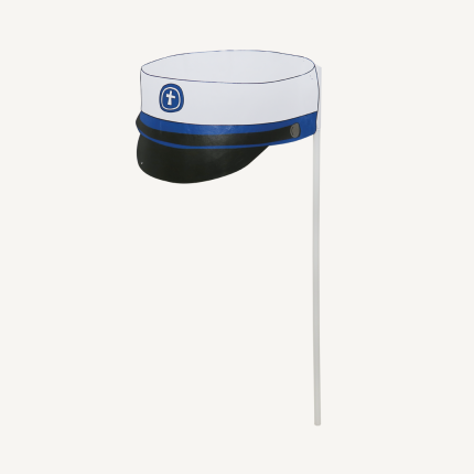 FLAG, STUDENTERHUE - BLÅ -  50 CM.