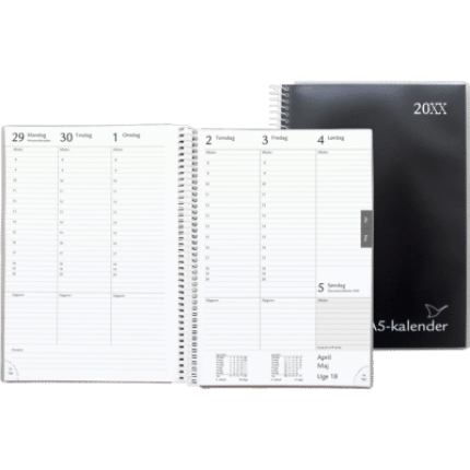 SPIRAL A5-UGEKALENDER 2027 SORT