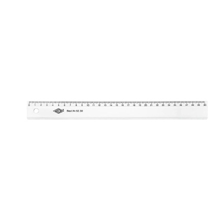LINEAL 30 CM  CRYSTAL CLEAR