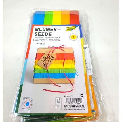 SILKEPAPIR ASS. FARVER .5 ARK 50X70CM 20G. (91025)