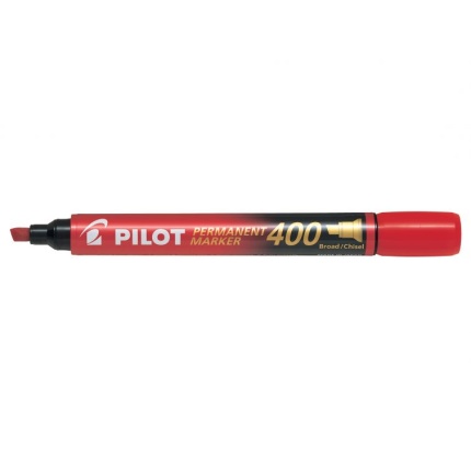 PILOT MARKER 400 RØD SKRÅ SPIDS (12 STK)