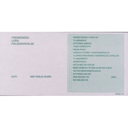 FØLGESKRIVELSE GF1037 - 210X105MM CA.100 BLADE