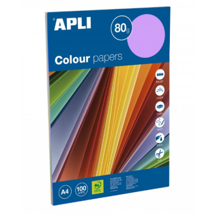 KOPIPAPIR A4 80 G. 100 ARK. - ASS FARVER