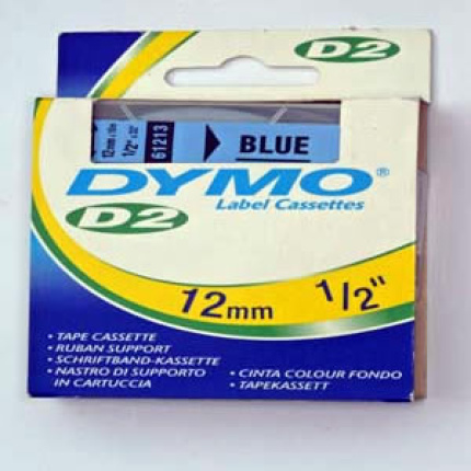 61213-DYMO D2 - 6-9000 TAPE - 12mm - BLÅ