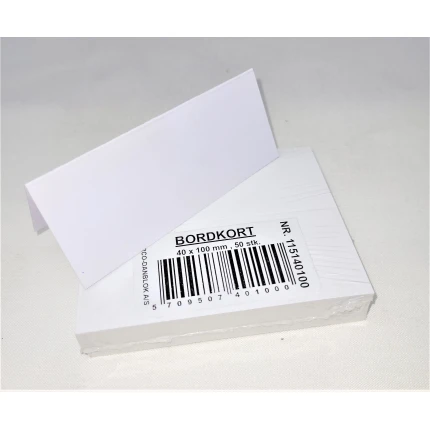Bordkort 40 x 100 pk. á 50 stk. (300 g.)