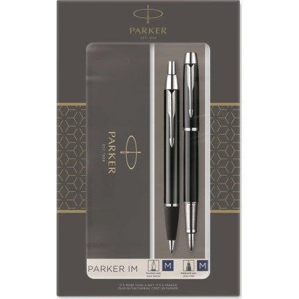 PARKER IM - SÆT - BALLPEN OG FYLDEPEN - SORT C.T.