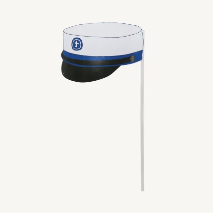 FLAG, STUDENTERHUE - BLÅ -  50 CM.