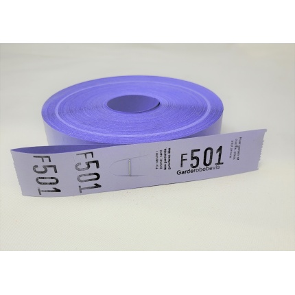 Garderobenumre 30x150 - Lilla 3-delt (500 NUMRE)
