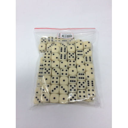 TERNINGER 16mm - CREME (100 stk)