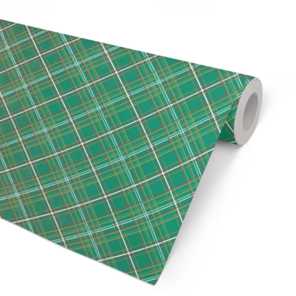ØKONOM 57 CM " TARTAN GRØN" METALLIC 100M