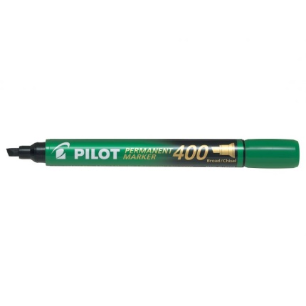 PILOT MARKER 400 GRØN SKRÅ SPIDS (12 STK)