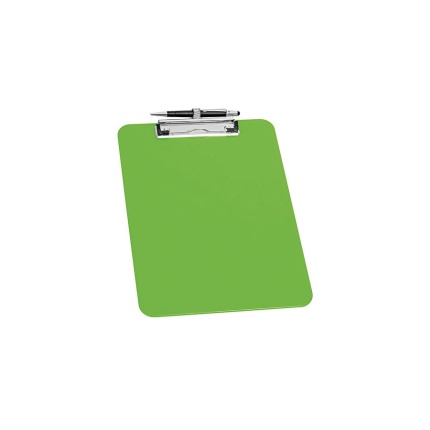 CLIPBOARD A4 - MED PENHOLDER - L.GRØN (SKAFFEVARE)