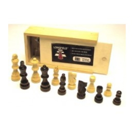 SKAKBRIKKER 77 MM - TRÆ - SORT & NATUR (150000)