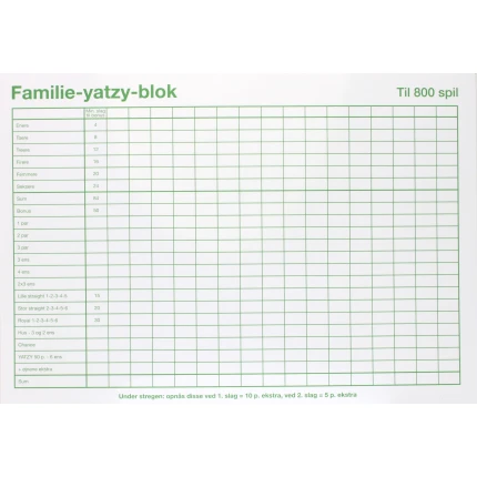 YATZY-BLOK A5 FAMILIE-YATZY (3 pak.)(96)
