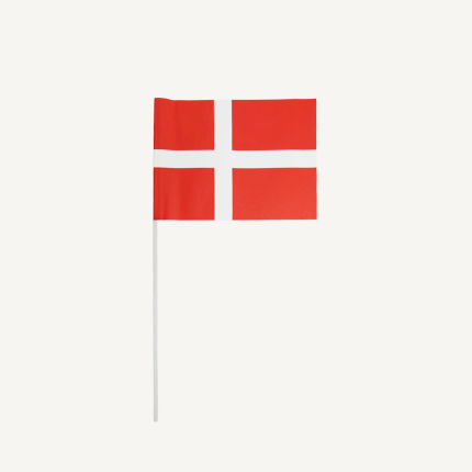 PAPIRSFLAG PÅ PLASTPIND H: 40 CM (10 STK.)