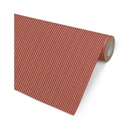 ØKONOM 38 CM "FLOATING STRIPE, RØD & GULD" KRAFTPAPIR 165M
