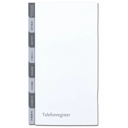Telefonregister - Grå faner