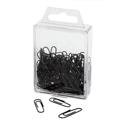 PAPIR CLIPS WEDO 27mm 100 STK - SORT